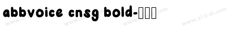abbvoice cnsg bold字体转换